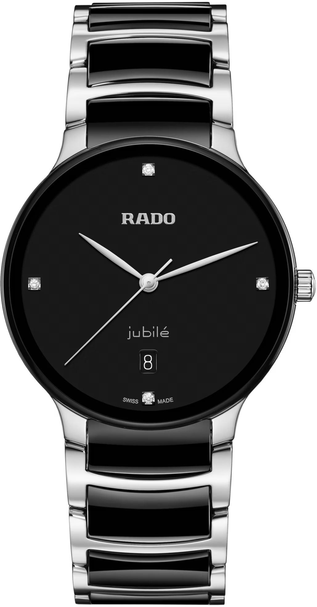 Rado Centrix Quartz Unisex Watches in Round case & Black Dial R30021712
