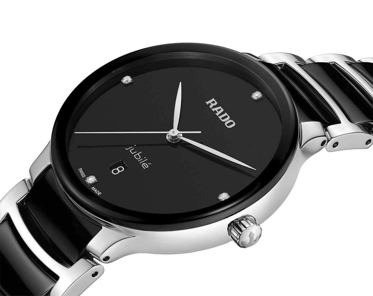 Rado Centrix Quartz Unisex Watches in Round case & Black Dial R30021712