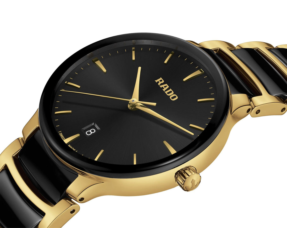 Rado Centrix Quartz Unisex Watches in Round case & Black Dial R30022152