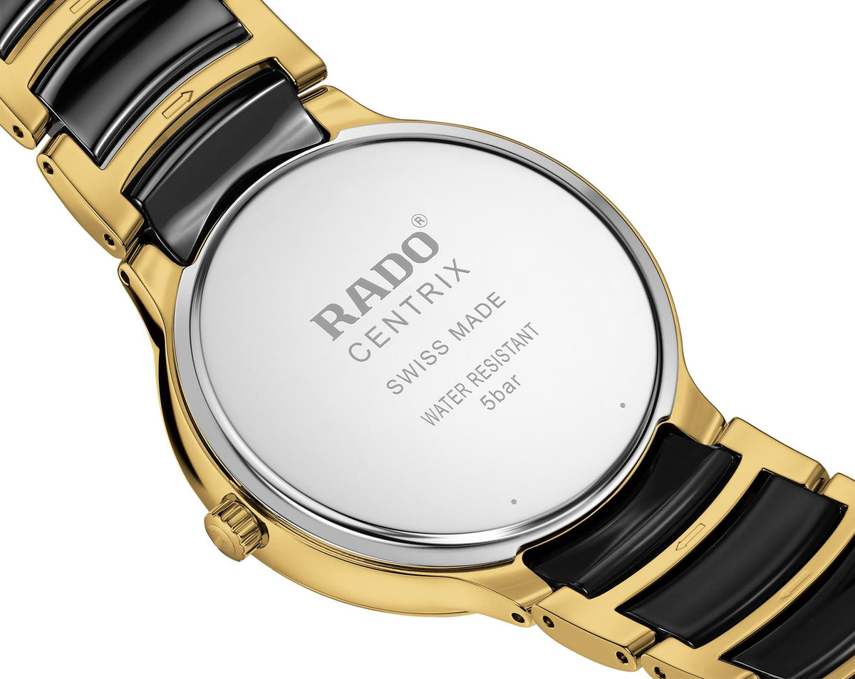 Rado Centrix Quartz Unisex Watches in Round case & Black Dial R30022152