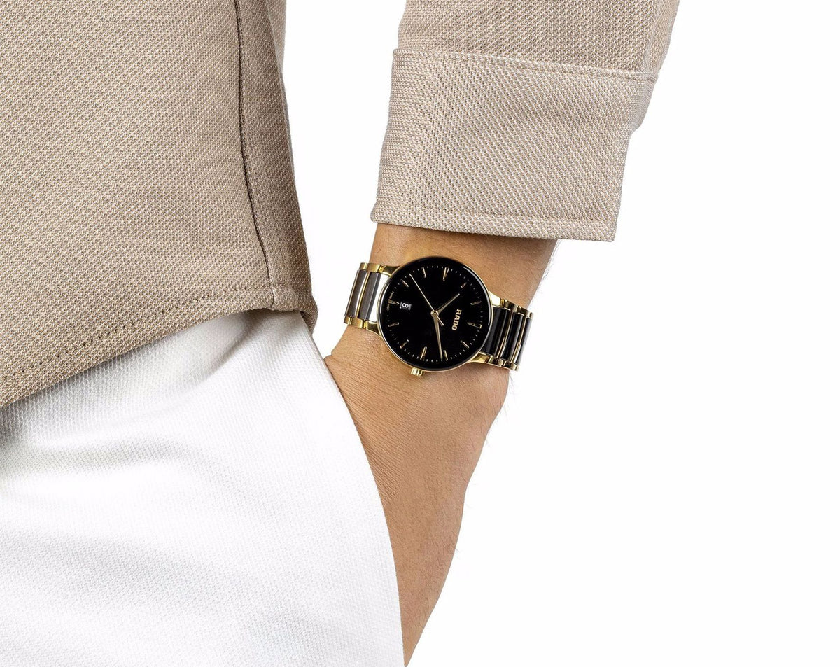 Rado Centrix Quartz Unisex Watches in Round case & Black Dial R30022152