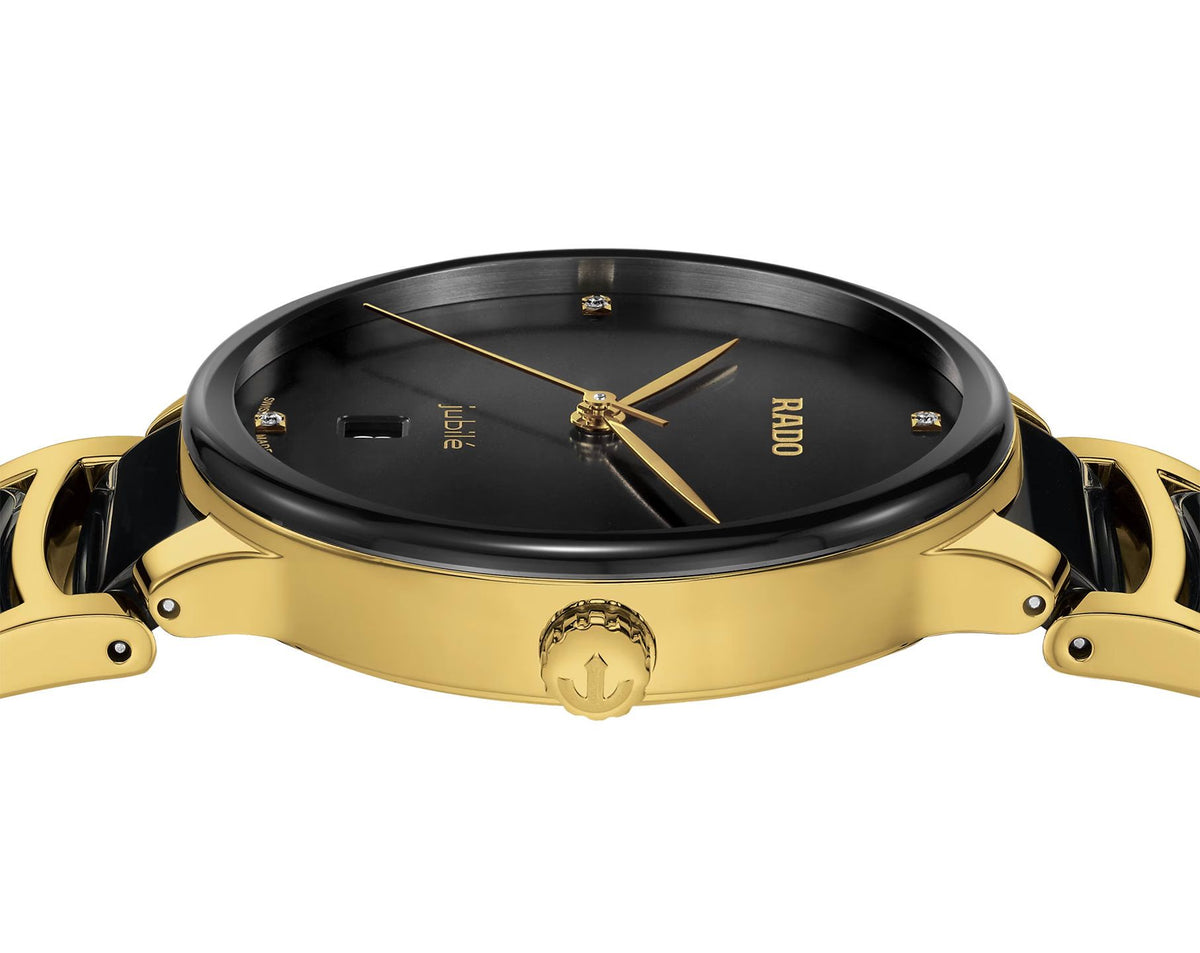 Rado Centrix Quartz Unisex Watches in Round case & Black Dial R30022712