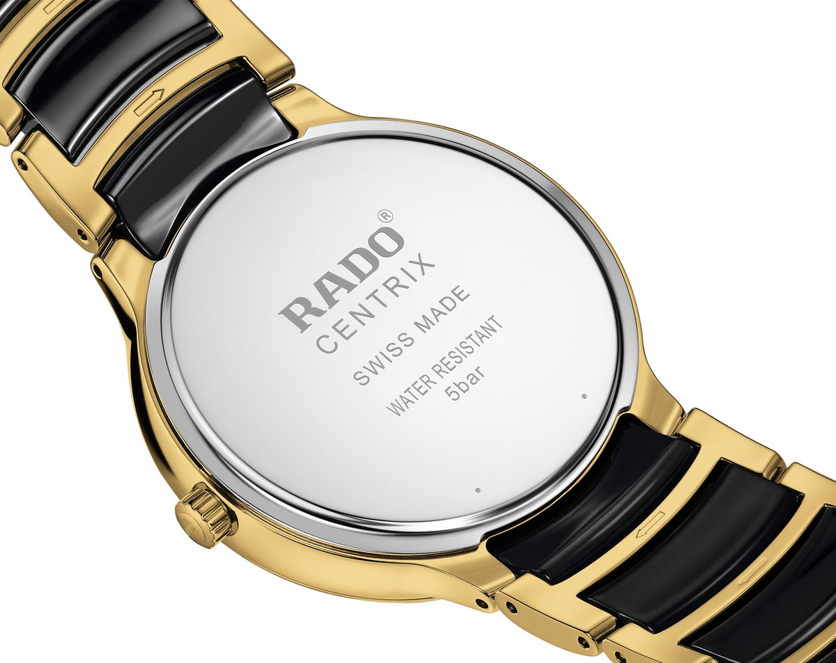 Rado Centrix Quartz Unisex Watches in Round case & Black Dial R30022712