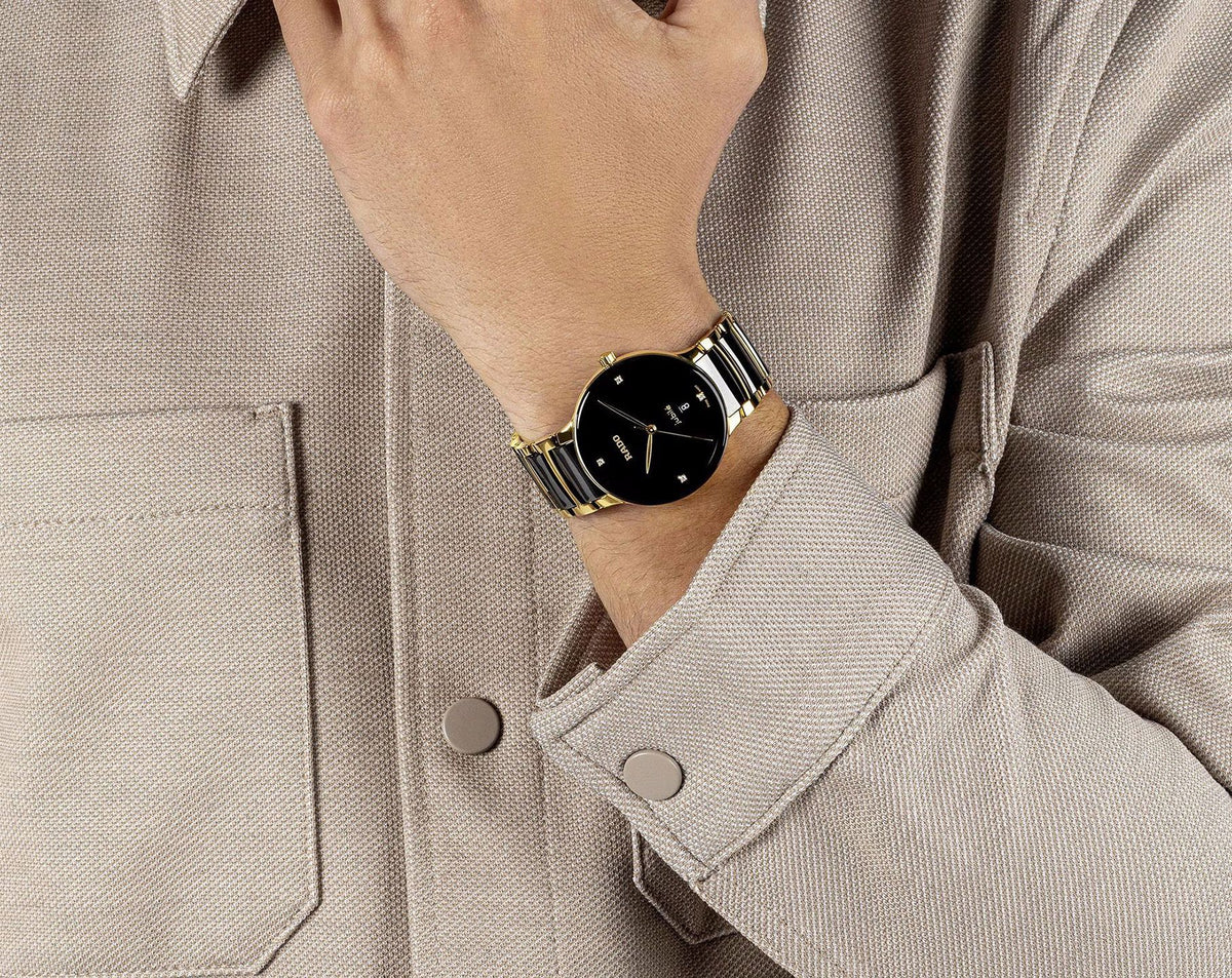 Rado Centrix Quartz Unisex Watches in Round case & Black Dial R30022712