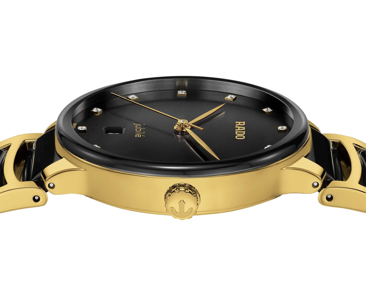 Rado Centrix Quartz Unisex Watches in Round case & Black Dial R30022742