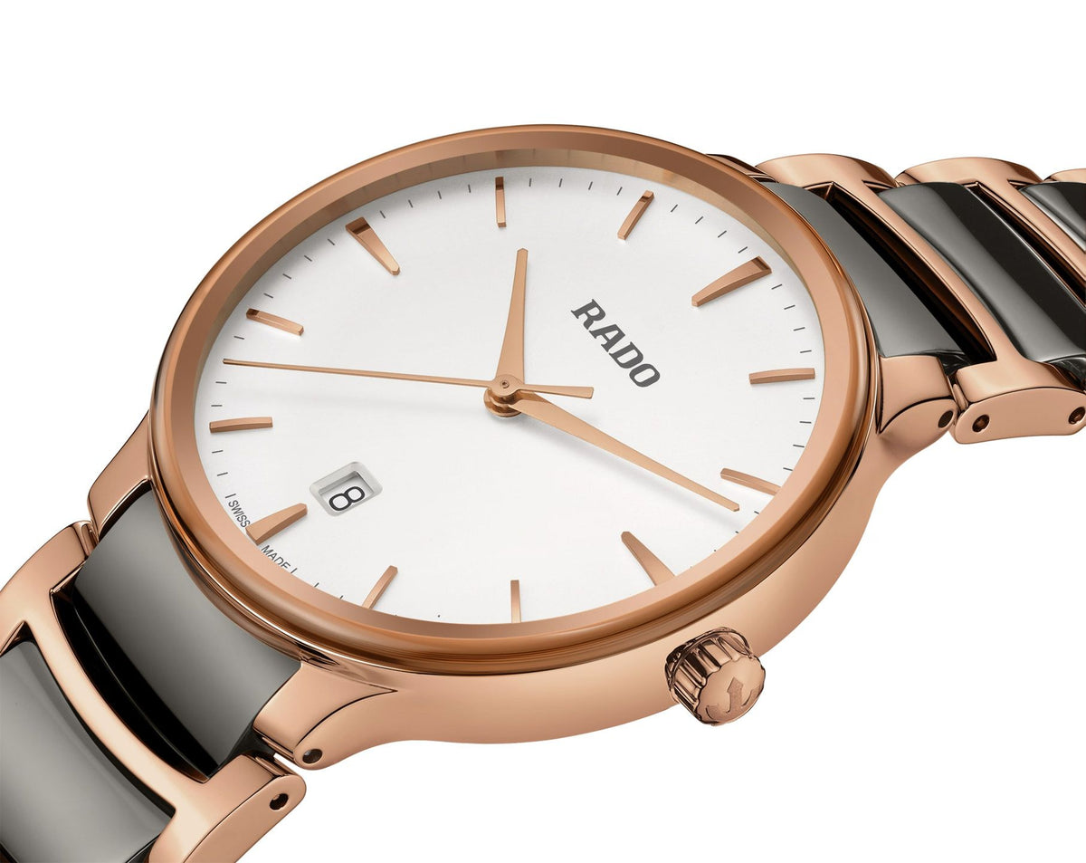 Rado Centrix Quartz Unisex Watches in Round case & White Dial R30023012