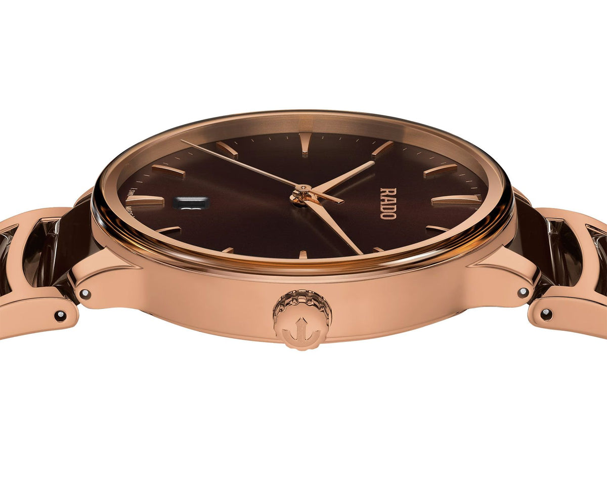 Rado Centrix Quartz Unisex Watches in Round case & Brown Dial R30023302