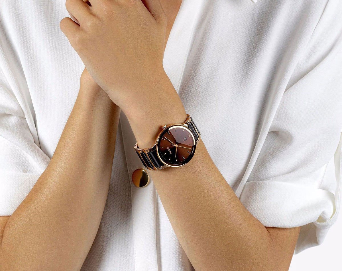 Rado Centrix Quartz Unisex Watches in Round case & Brown Dial R30023302