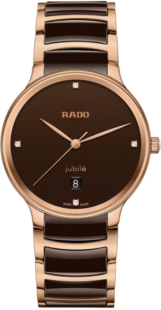 Rado Centrix Quartz Unisex Watches in Round case & Brown Dial R30023712
