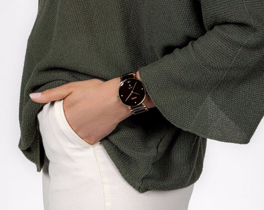 Rado Centrix Quartz Unisex Watches in Round case & Brown Dial R30023712