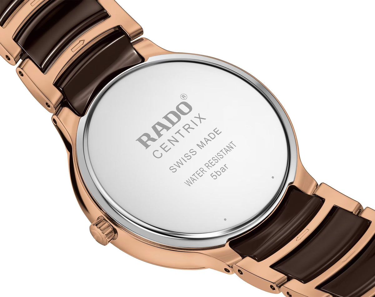 Rado Centrix Quartz Unisex Watches in Round case & Brown Dial R30023712