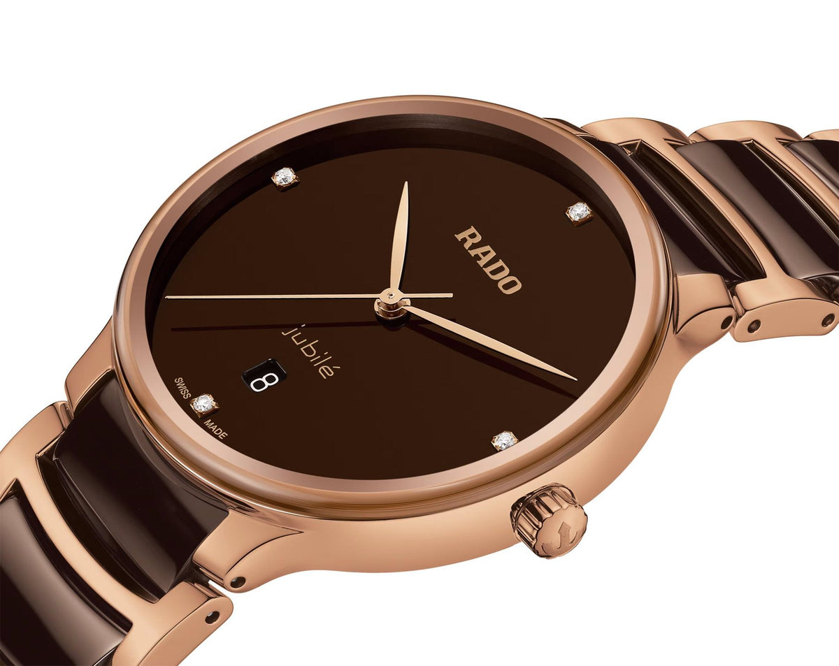Rado Centrix Quartz Unisex Watches in Round case & Brown Dial R30023712