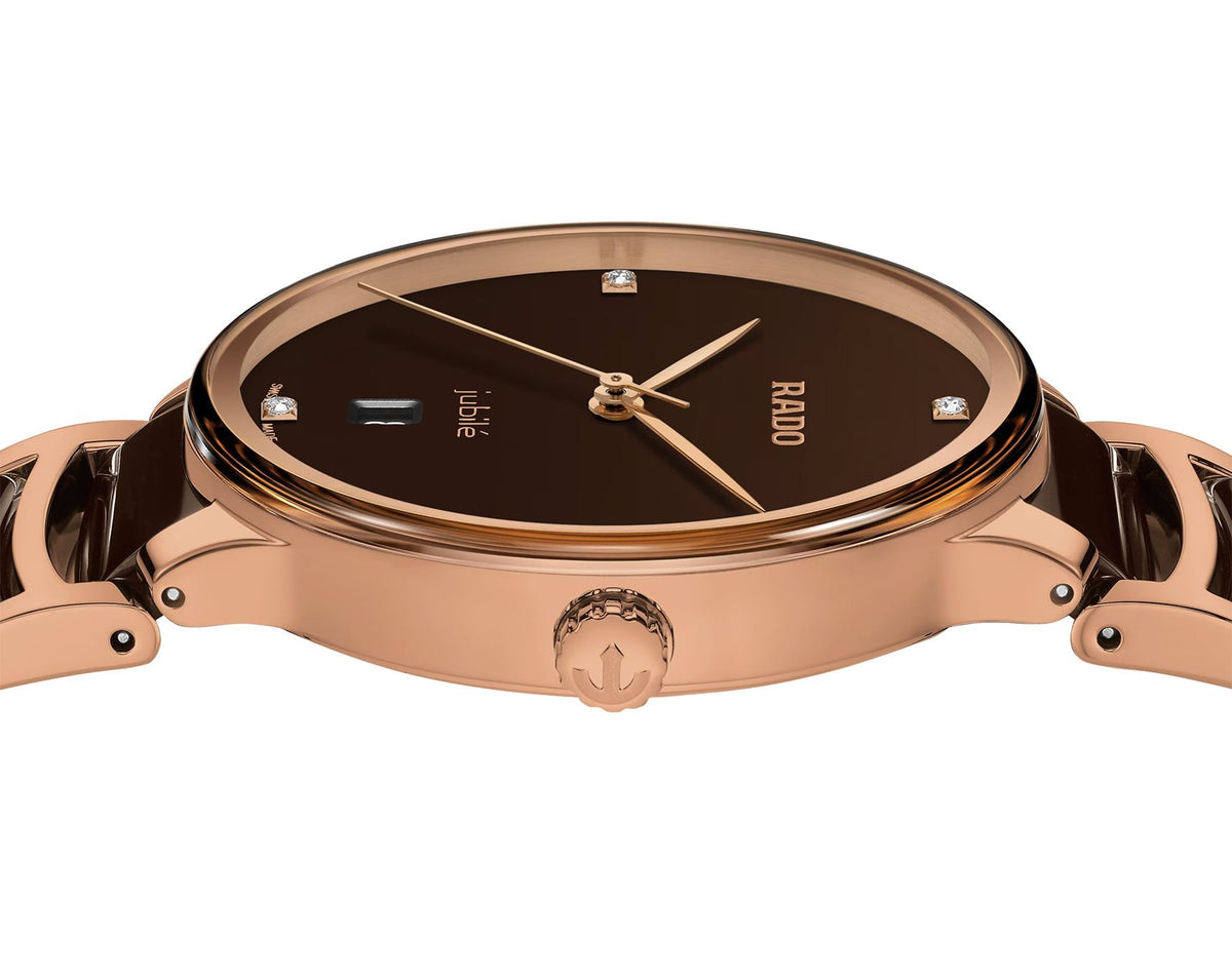 Rado Centrix Quartz Unisex Watches in Round case & Brown Dial R30023712