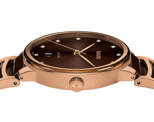 Rado Centrix Quartz Unisex Watches in Round case & Brown Dial R30023732