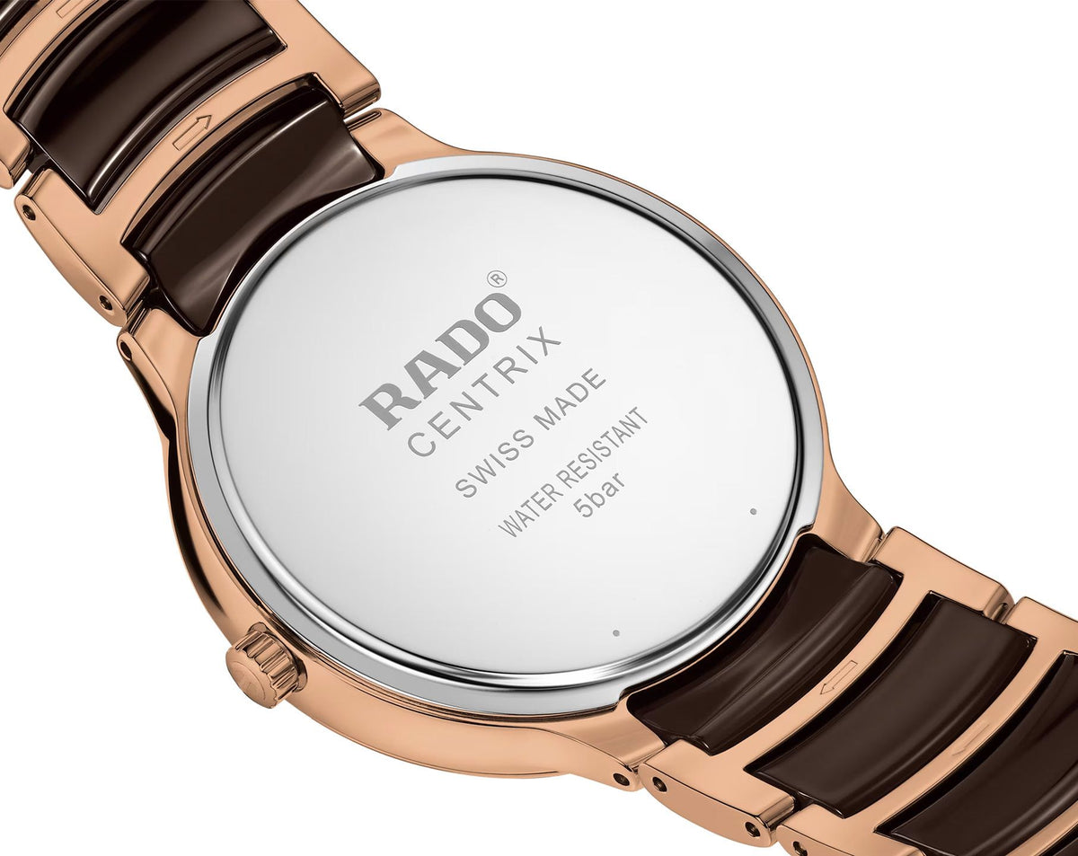 Rado Centrix Quartz Unisex Watches in Round case & Brown Dial R30023732