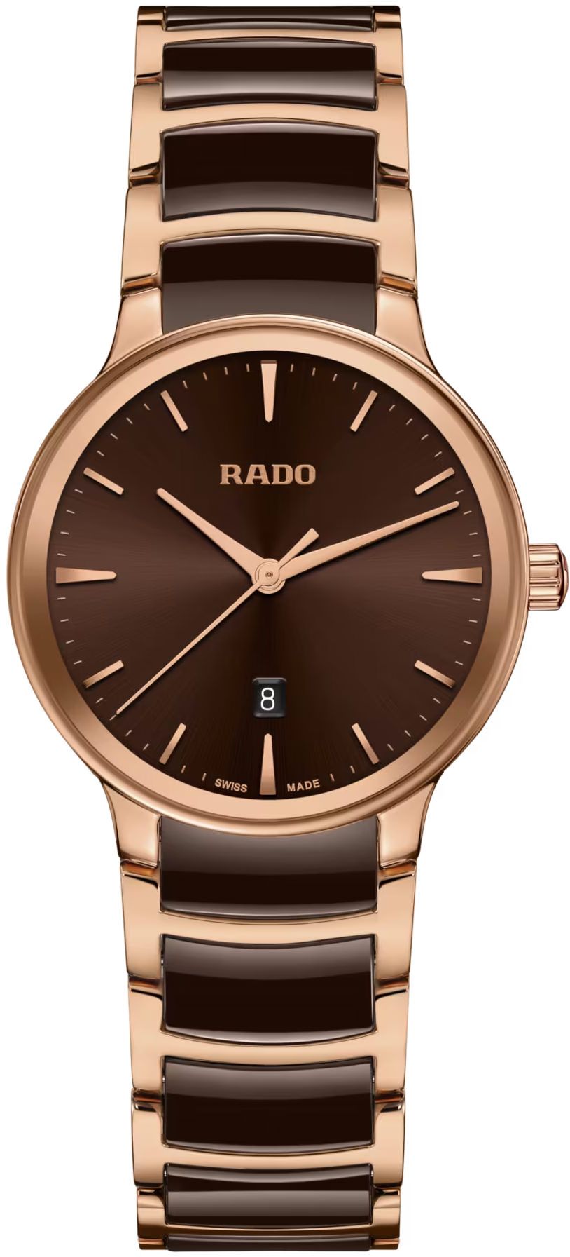 Rado Centrix Quartz Women Watches in Round case & Brown Dial R30024302