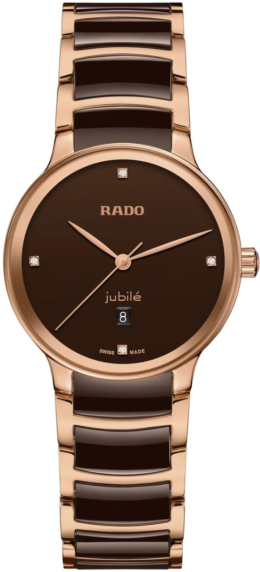 Rado Centrix Quartz Women Watches in Round case & Brown Dial R30024712