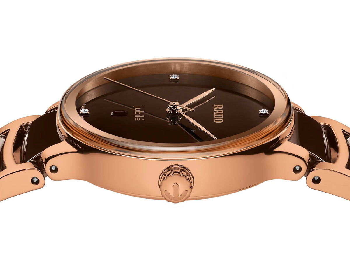 Rado Centrix Quartz Women Watches in Round case & Brown Dial R30024712