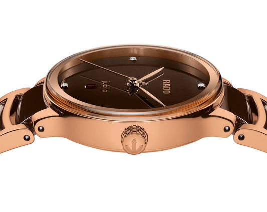 Rado Centrix Quartz Women Watches in Round case & Brown Dial R30024712