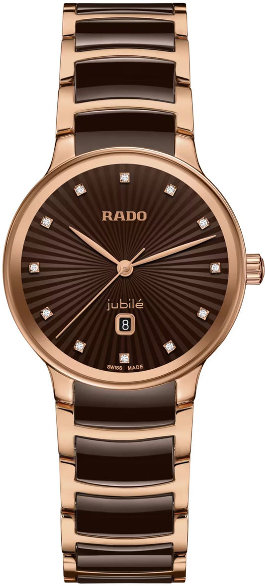 Rado Centrix Quartz Women Watches in Round case & Brown Dial R30024732