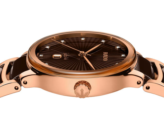 Rado Centrix Quartz Women Watches in Round case & Brown Dial R30024732