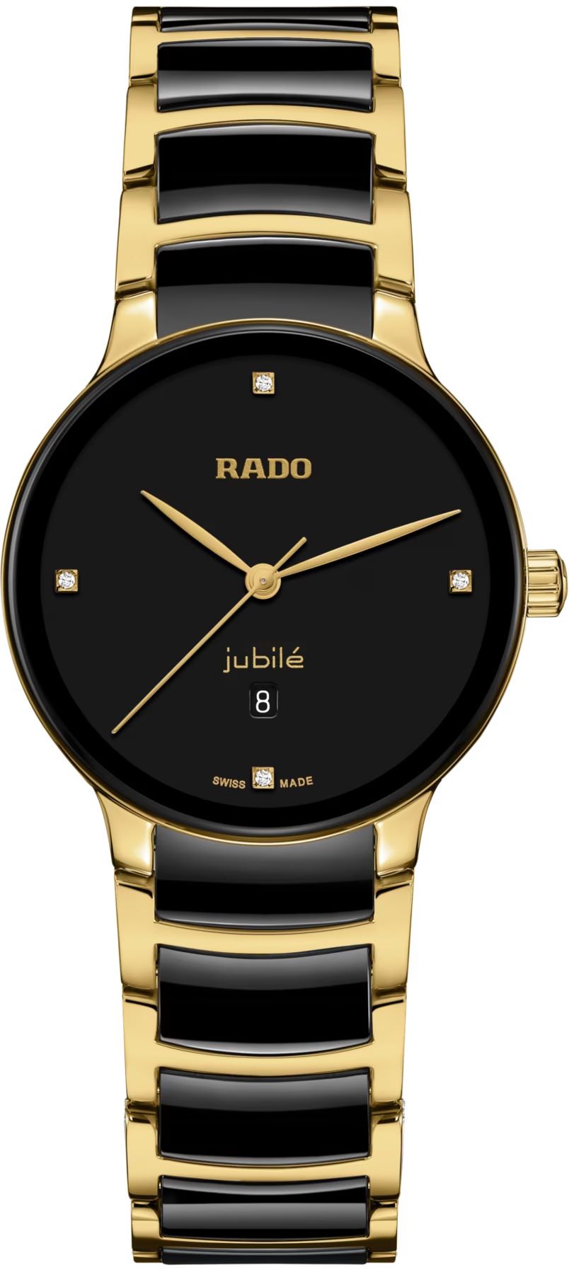 Rado Centrix Quartz Women Watches in Round case & Black Dial R30025712