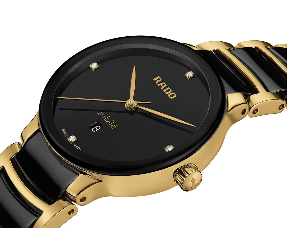 Rado Centrix Quartz Women Watches in Round case & Black Dial R30025712