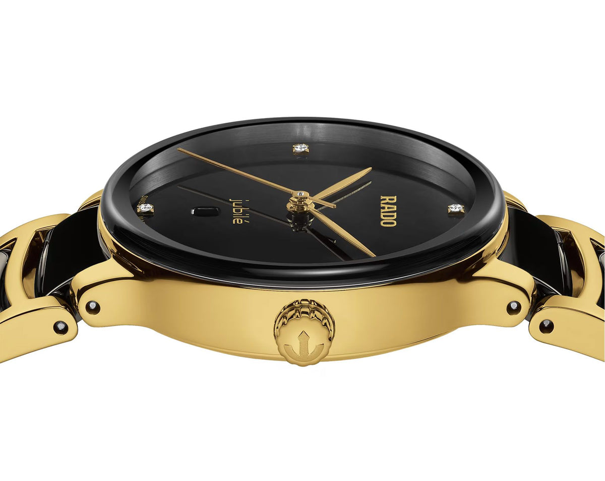 Rado Centrix Quartz Women Watches in Round case & Black Dial R30025712