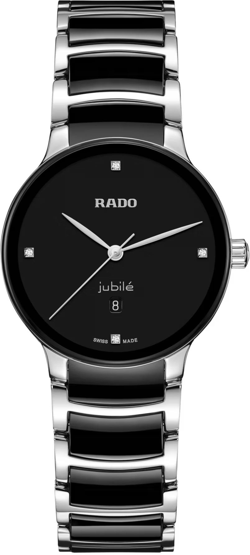 Rado Centrix Quartz Women Watches in Round case & Black Dial R30026712