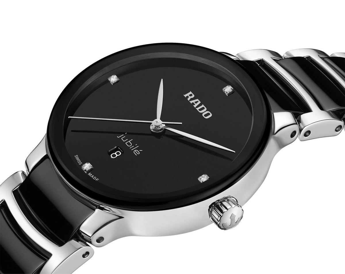 Rado Centrix Quartz Women Watches in Round case & Black Dial R30026712