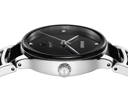 Rado Centrix Quartz Women Watches in Round case & Black Dial R30026712