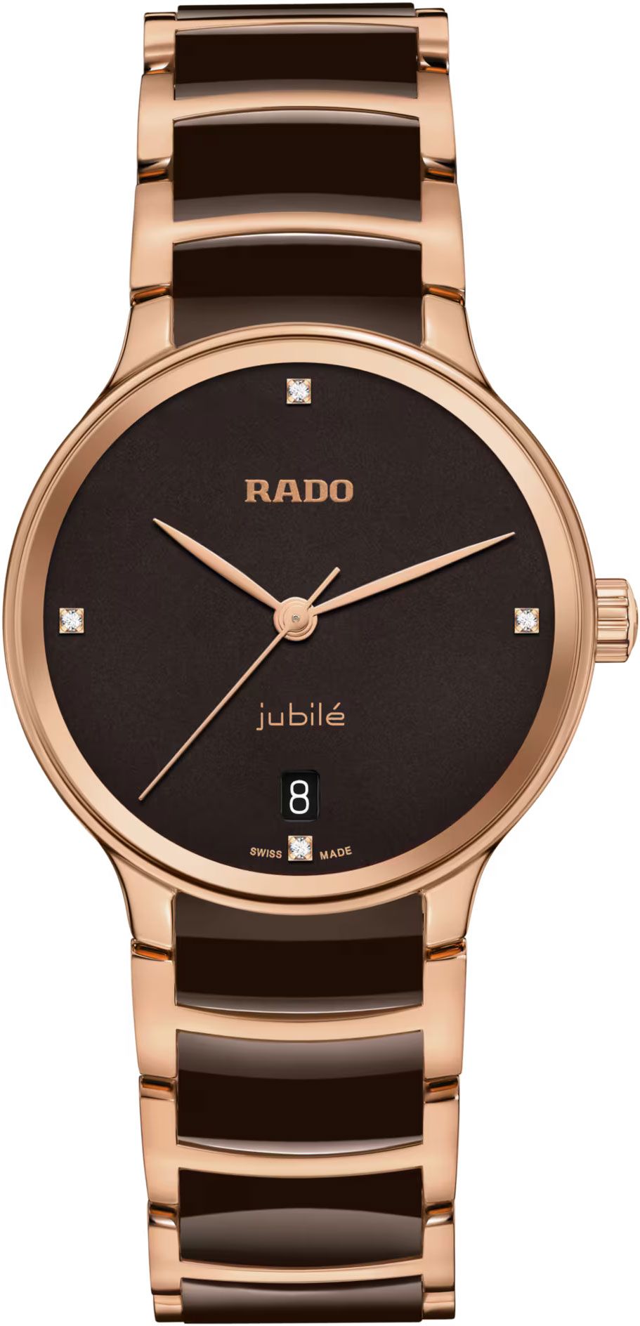 Rado Centrix Quartz Women Watches in Round case & Brown Dial R30038712