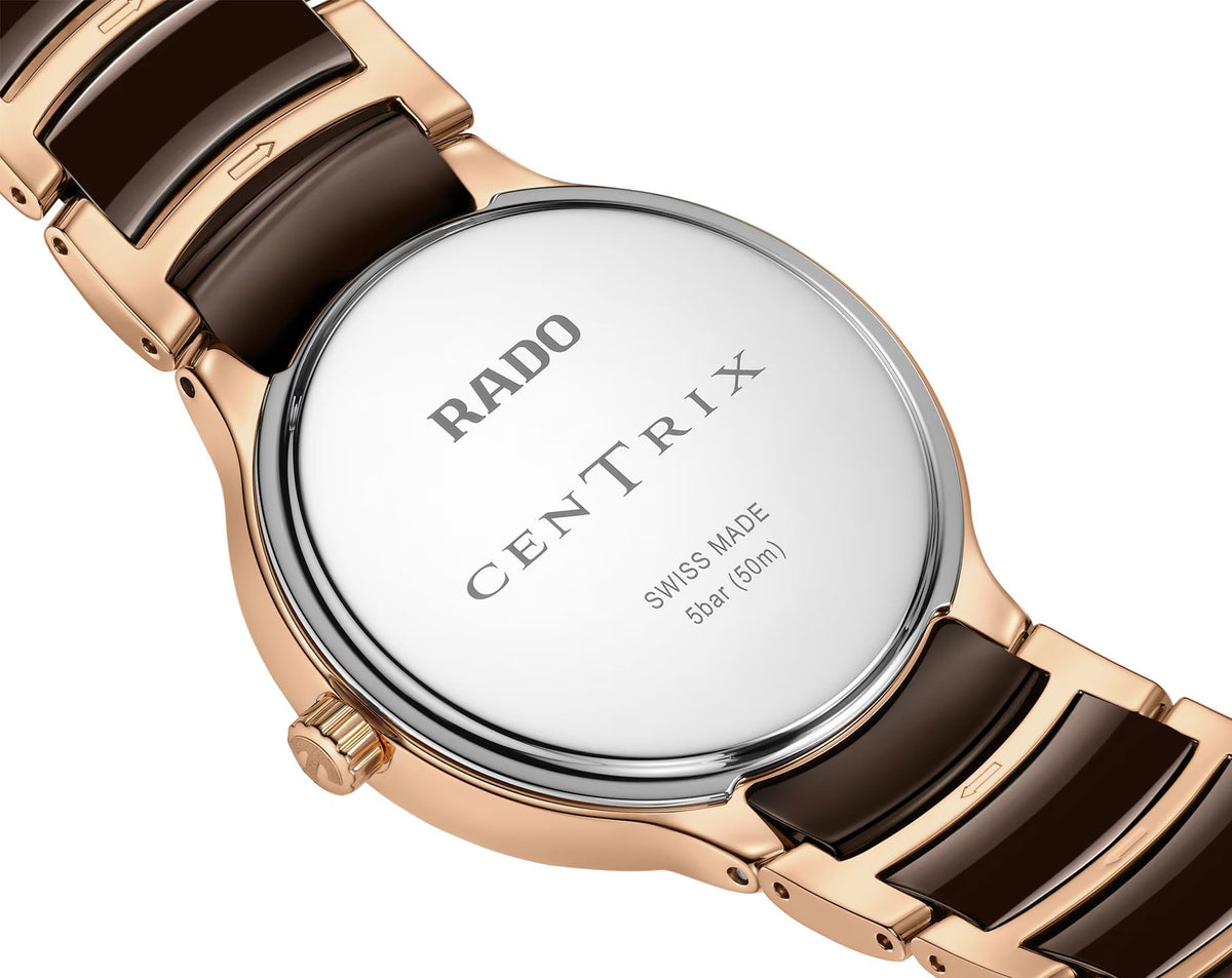 Rado Centrix Quartz Women Watches in Round case & Brown Dial R30038712