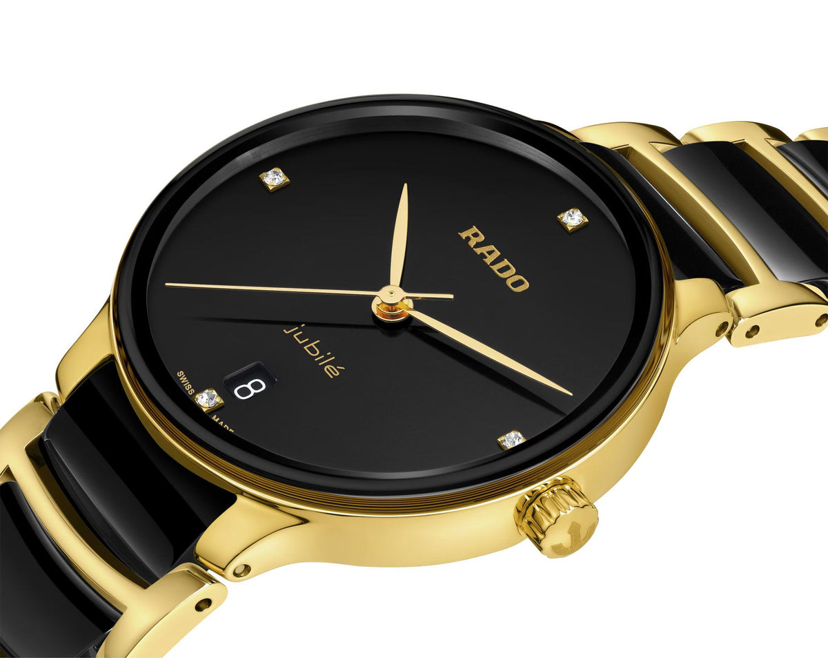 Rado Centrix Quartz Women Watches in Round case & Black Dial R30039712