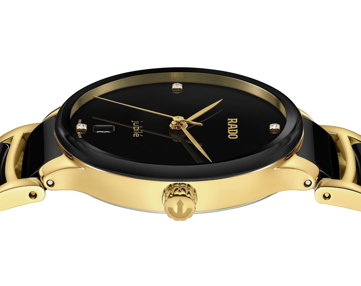 Rado Centrix Quartz Women Watches in Round case & Black Dial R30039712