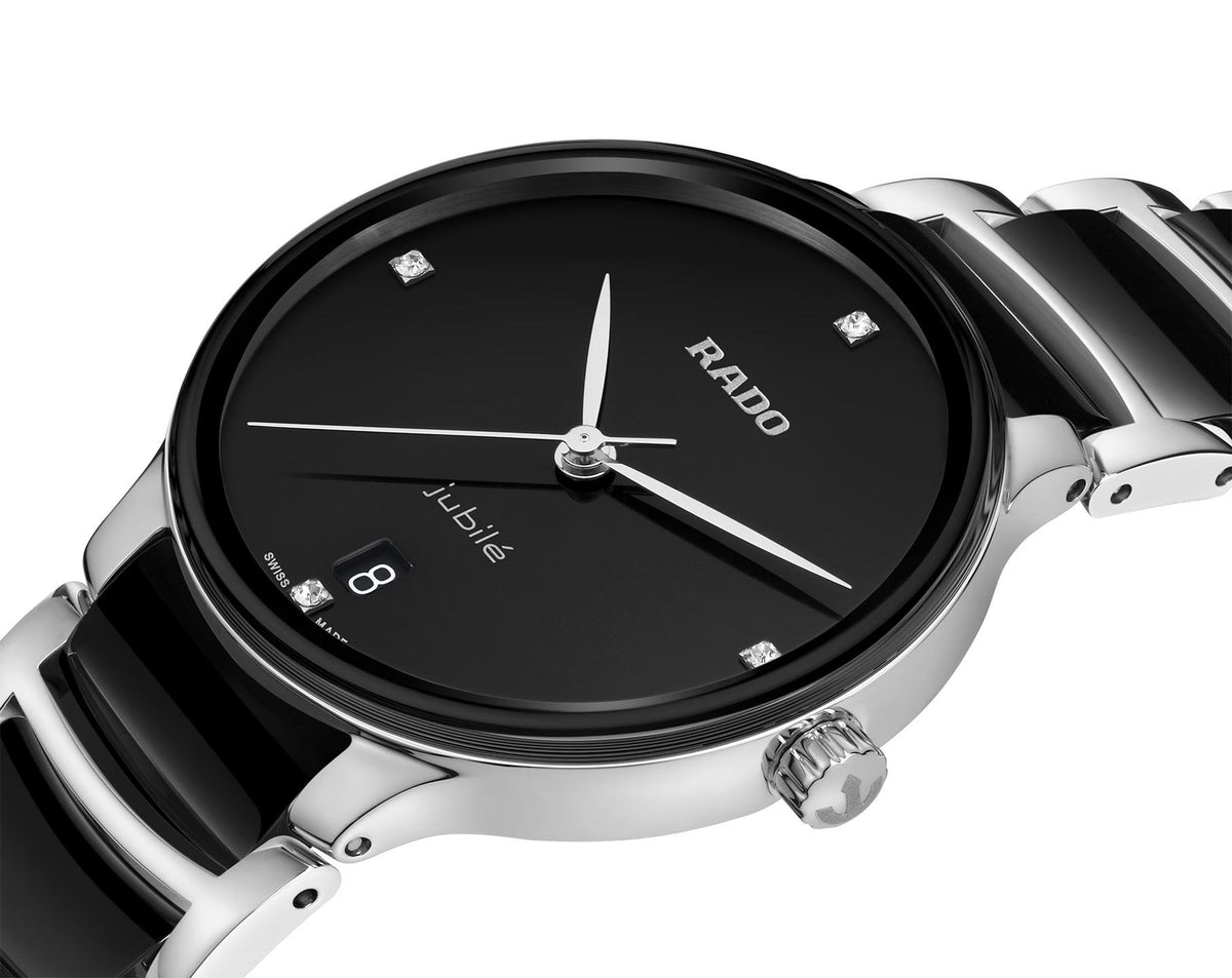 Rado Centrix Quartz Women Watches in Round case & Black Dial R30040712
