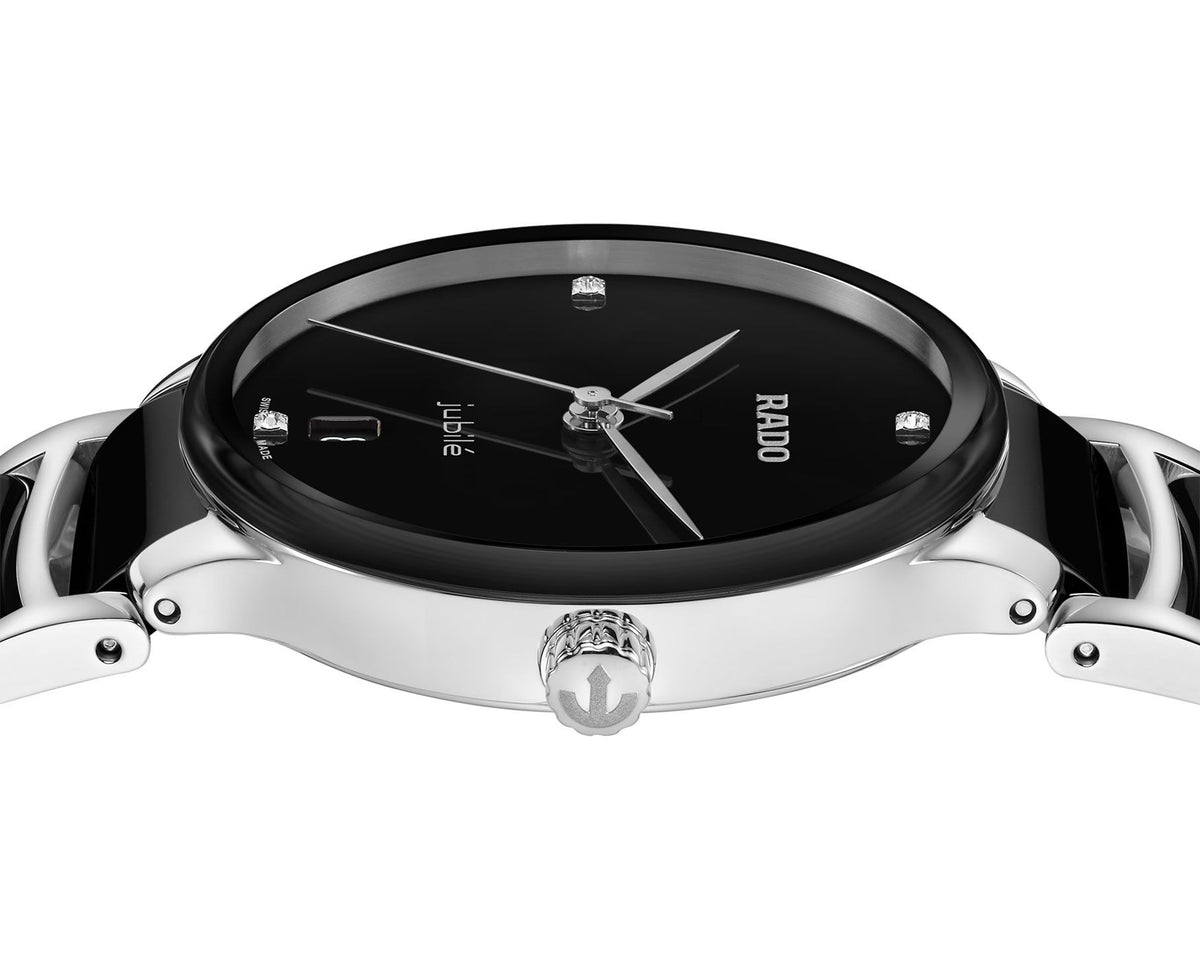 Rado Centrix Quartz Women Watches in Round case & Black Dial R30040712