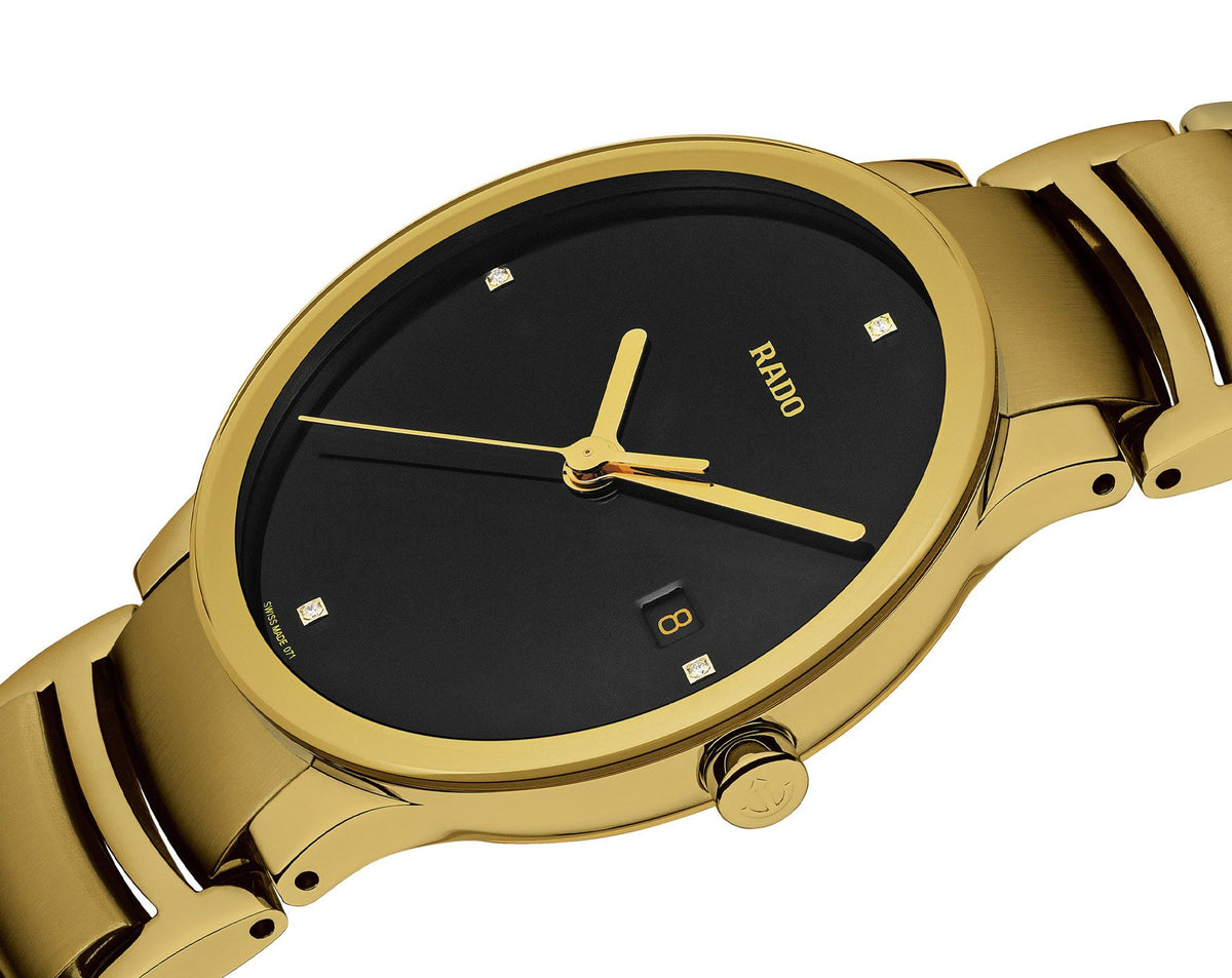 Rado Centrix Quartz Men Watches in Round case & Black Dial R30527713