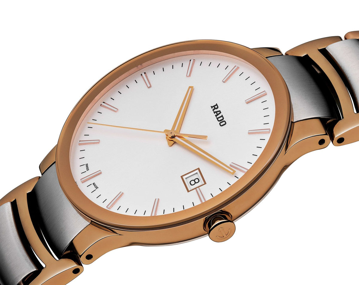 Rado Centrix Quartz Men Watches in Round case & Silver Dial R30554103
