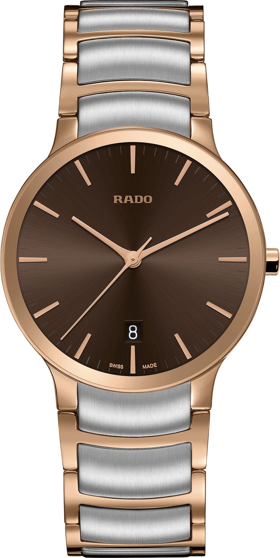 Rado Centrix Quartz Unisex Watches in Round case & Brown Dial R30554303