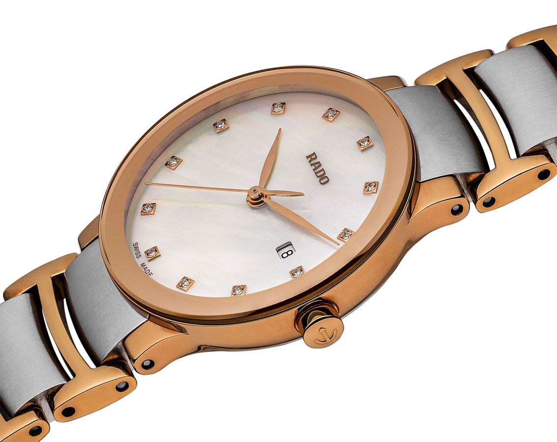 Rado Centrix Quartz Women Watches in Round case & Mother-of-Pearl Dial R30555902