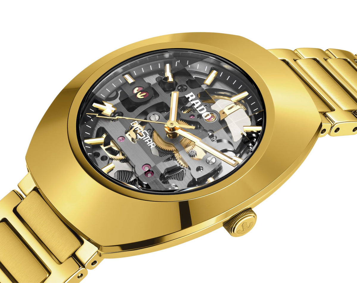 Rado DiaStar Original Automatic Unisex Watches in Oval case & Skeleton Dial R12164153