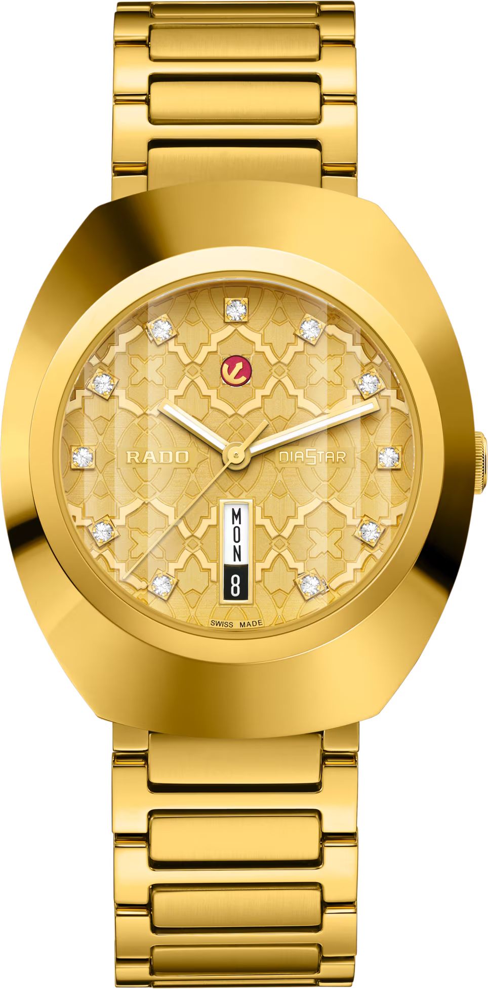 Rado DiaStar Original Automatic Unisex Watches in Oval case & Yellow Dial R12161263
