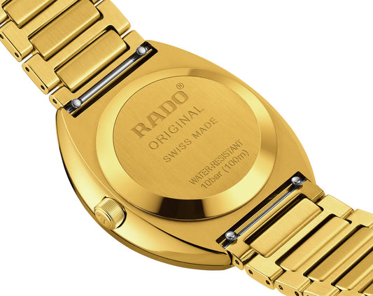 Rado DiaStar Original Automatic Unisex Watches in Oval case & Yellow Dial R12161263