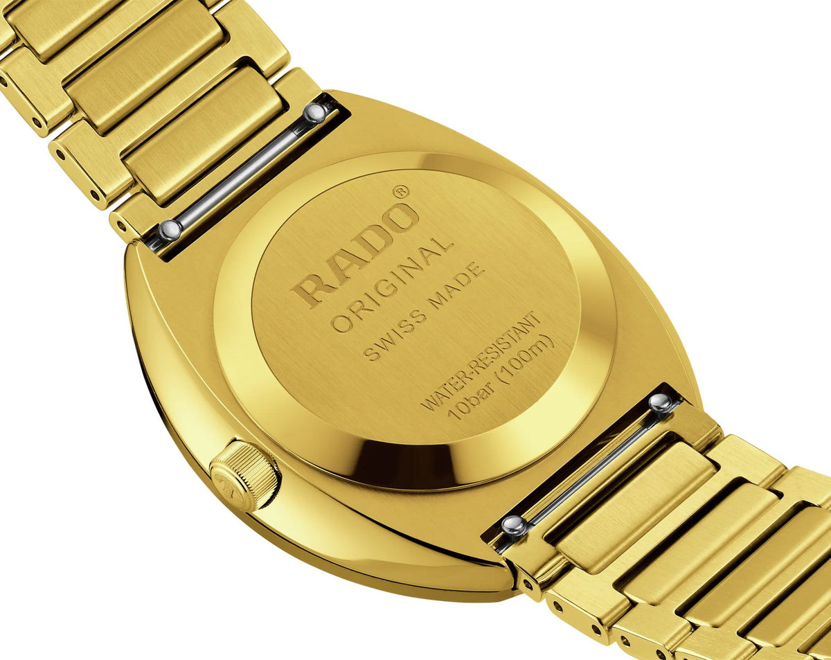 Rado DiaStar Original Automatic Unisex Watches in Oval case & Gold Dial R12161633