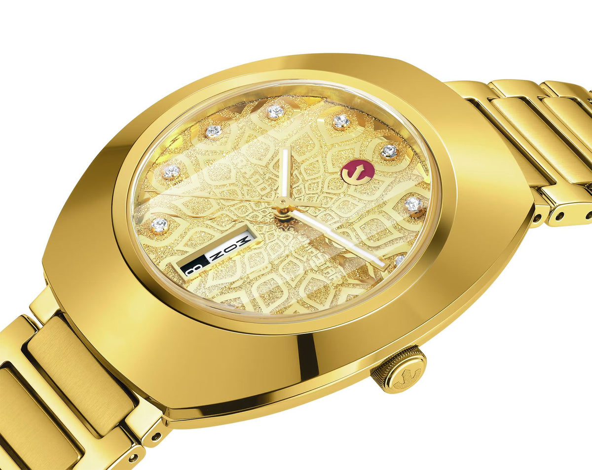 Rado DiaStar Original Automatic Unisex Watches in Oval case & Gold Dial R12161633