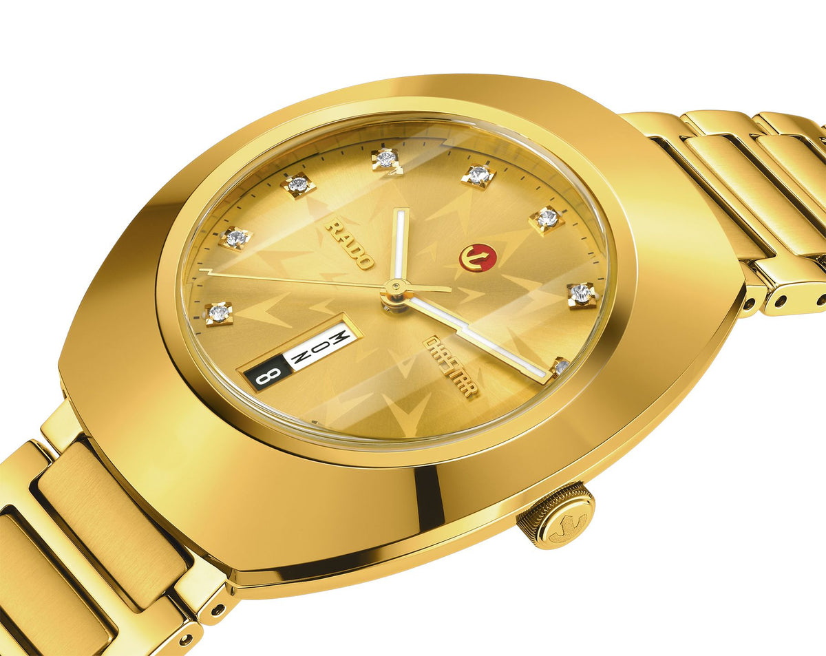 Rado DiaStar Original Automatic Unisex Watches in Oval case & Yellow Dial R12161663