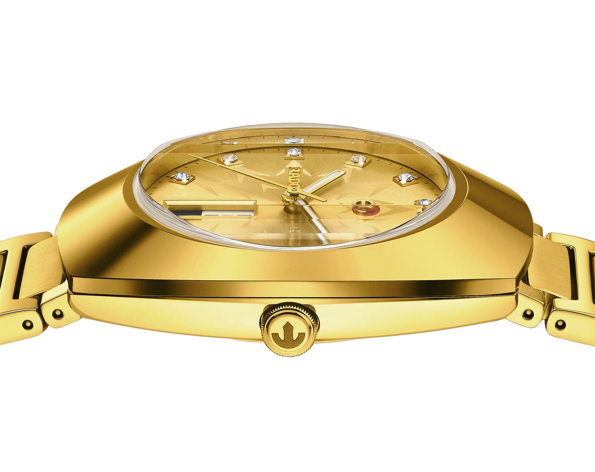 Rado DiaStar Original Automatic Unisex Watches in Oval case & Yellow Dial R12161663