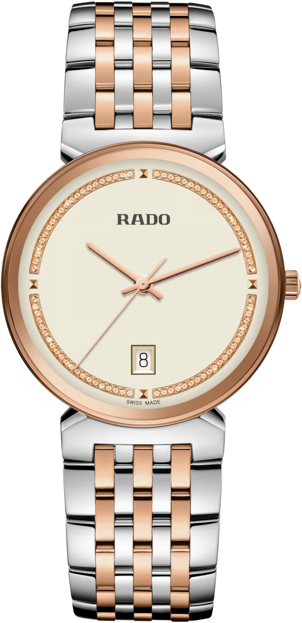 Rado Florence Quartz Unisex Watches in Round case & Gold Dial R48912403