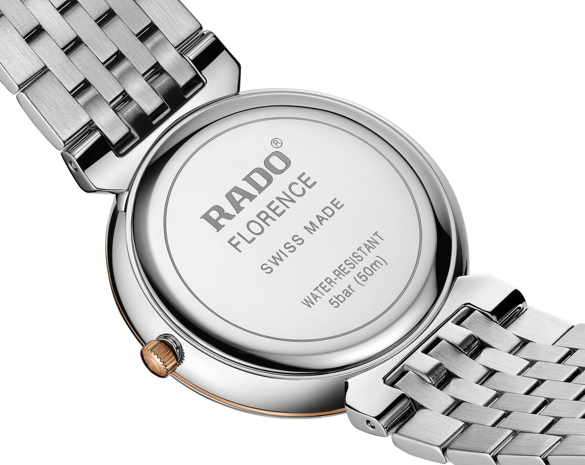 Rado Florence Quartz Unisex Watches in Round case & Gold Dial R48912403
